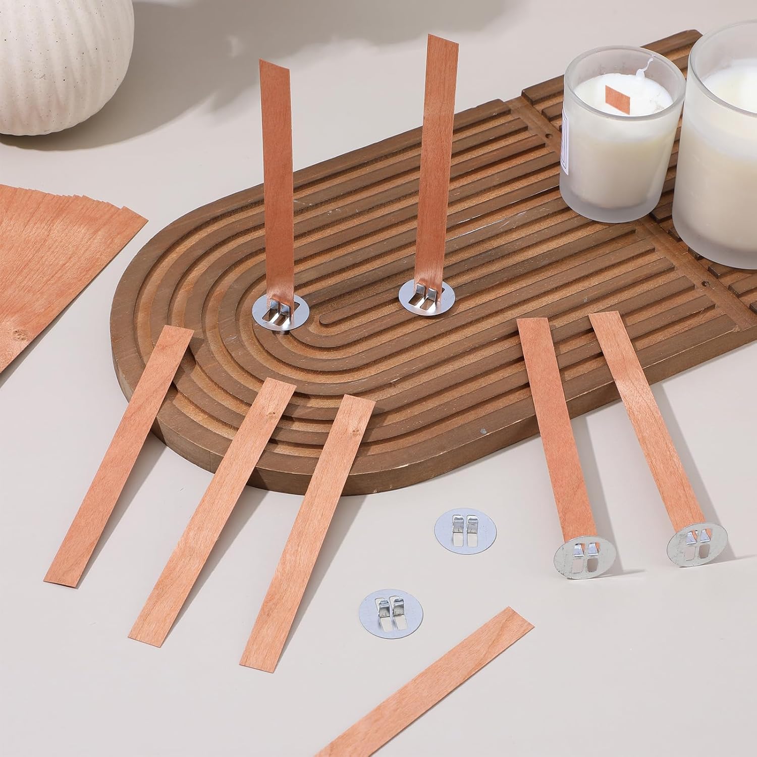 Candle Making Jars Wholesale - 60Pcs Wood Wicks for Candles Making