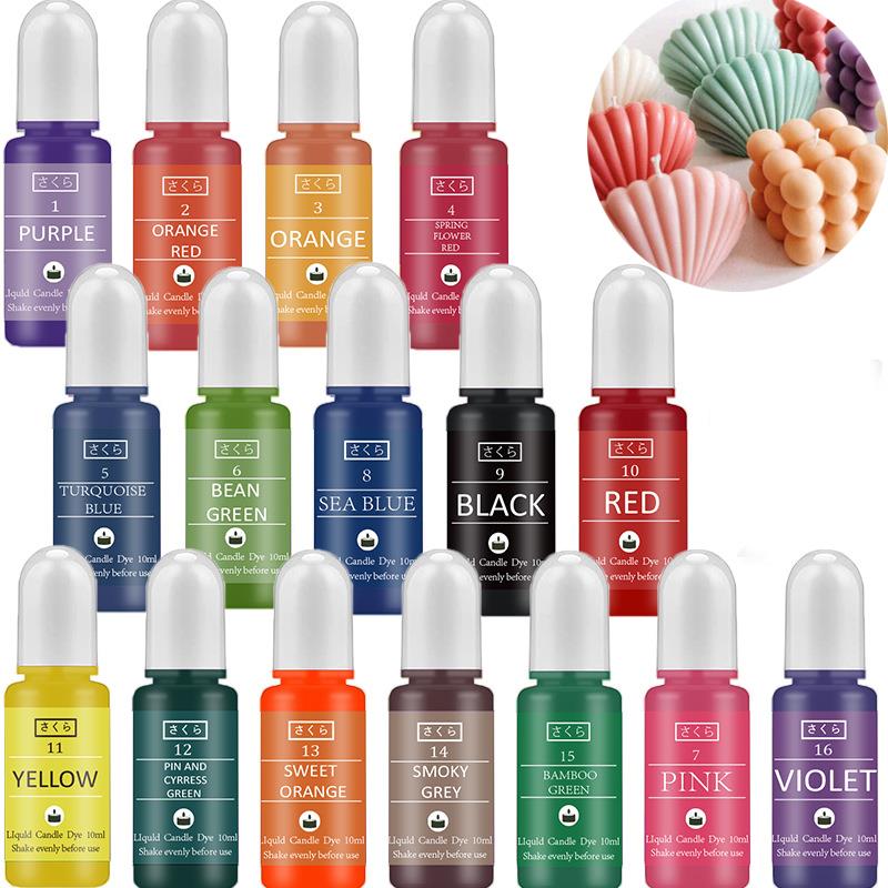 10ml/Bottle Candle Wax Pigment - Candle Dye Chip avaliação e preço