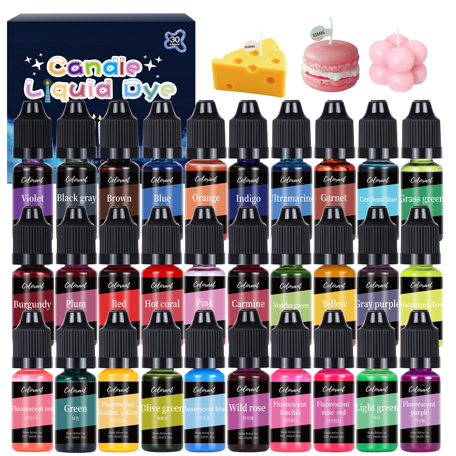 30 Colors Candle Dyes Pigment  - Candle Dye Chip avaliação e preço