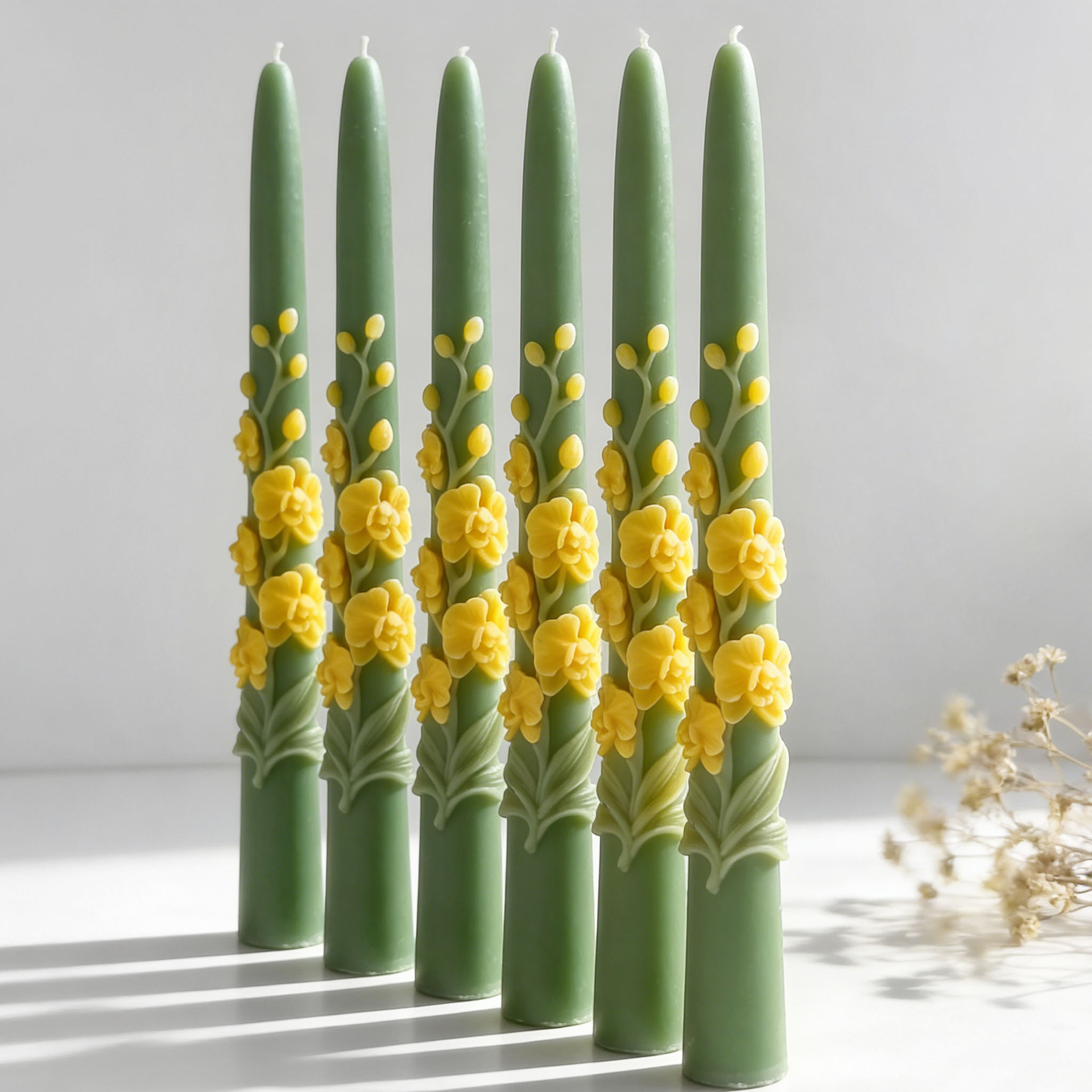 Long Pole Flower Taper Candle  - Candle Making Soy Wax avaliação e preço