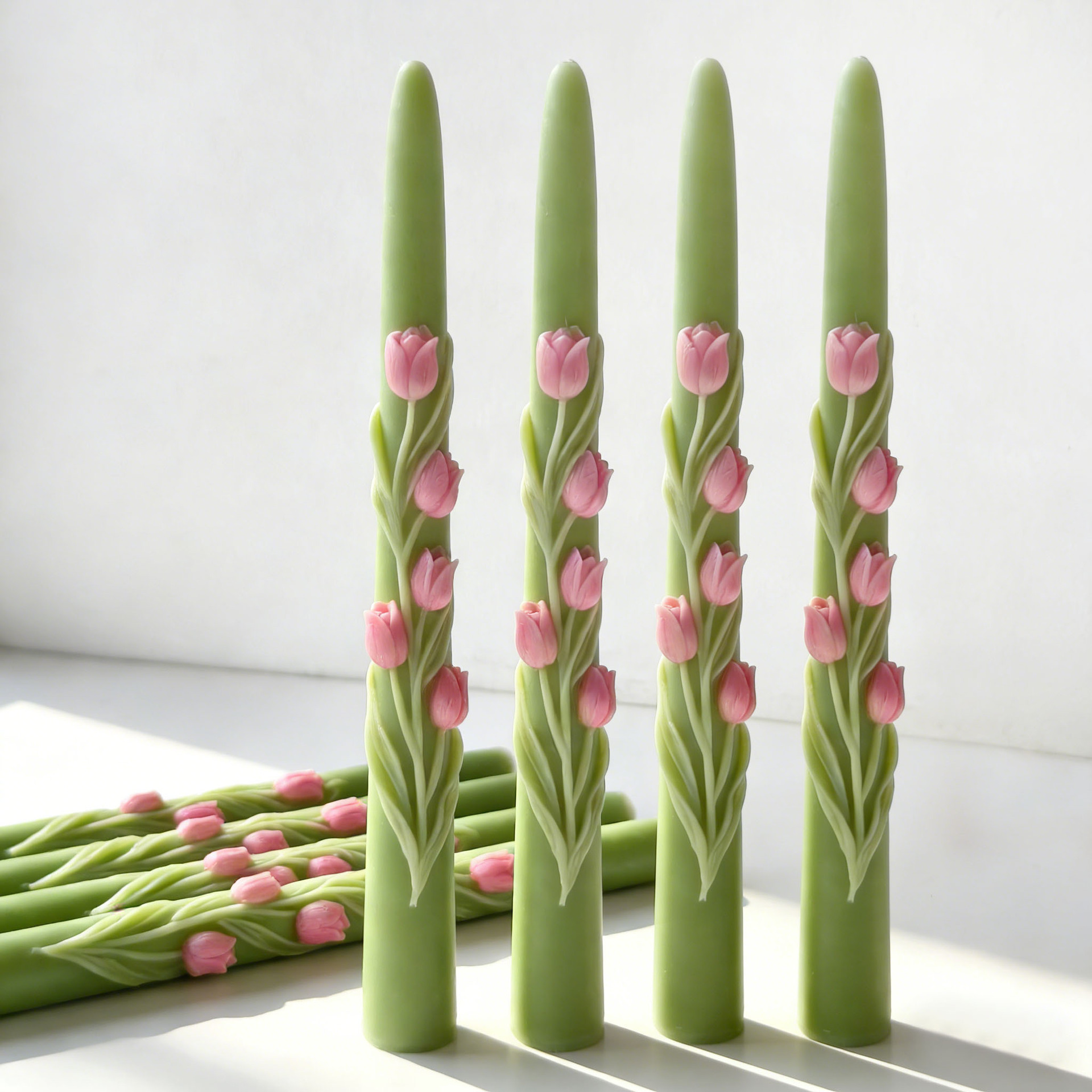 Long Pole Flower Taper Candle  - Candle Making Soy Wax avaliação e preço