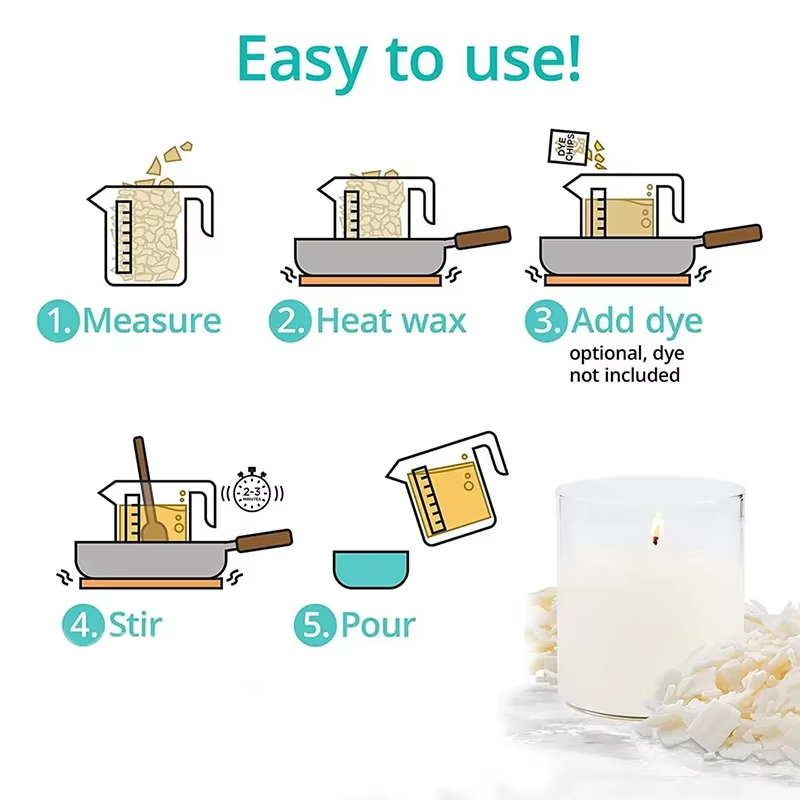 1kg/500/250/100g Pure Soy Wax  - Candle Making Soy Wax avaliação e preço