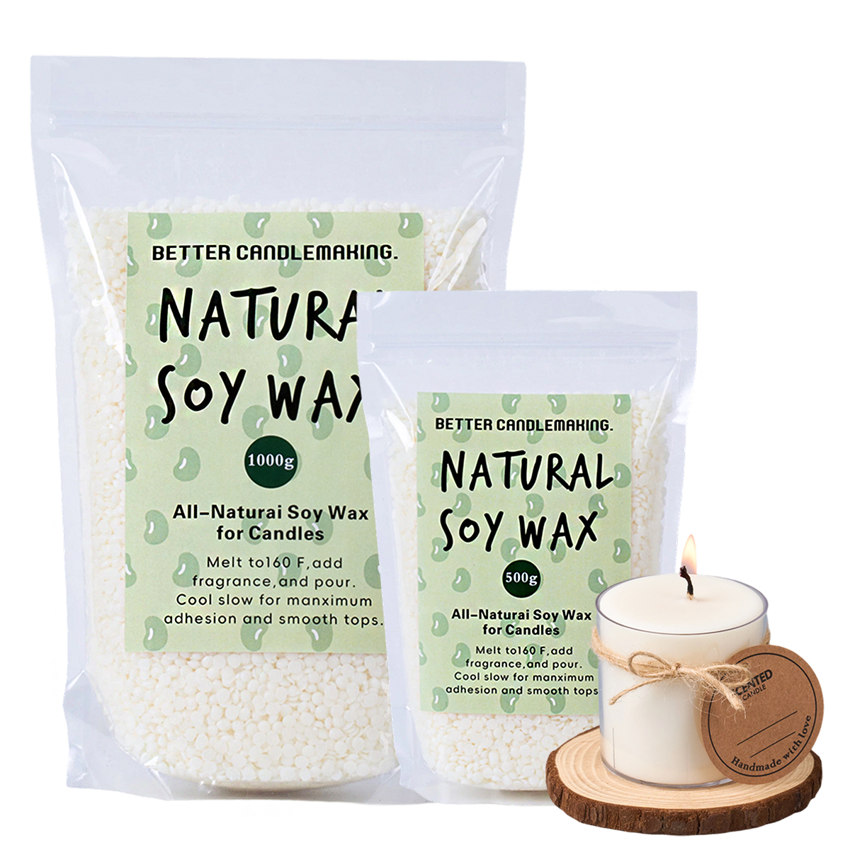 500g/1000g Natural Soy Wax DIY - Candle Making Soy Wax avaliação e preço