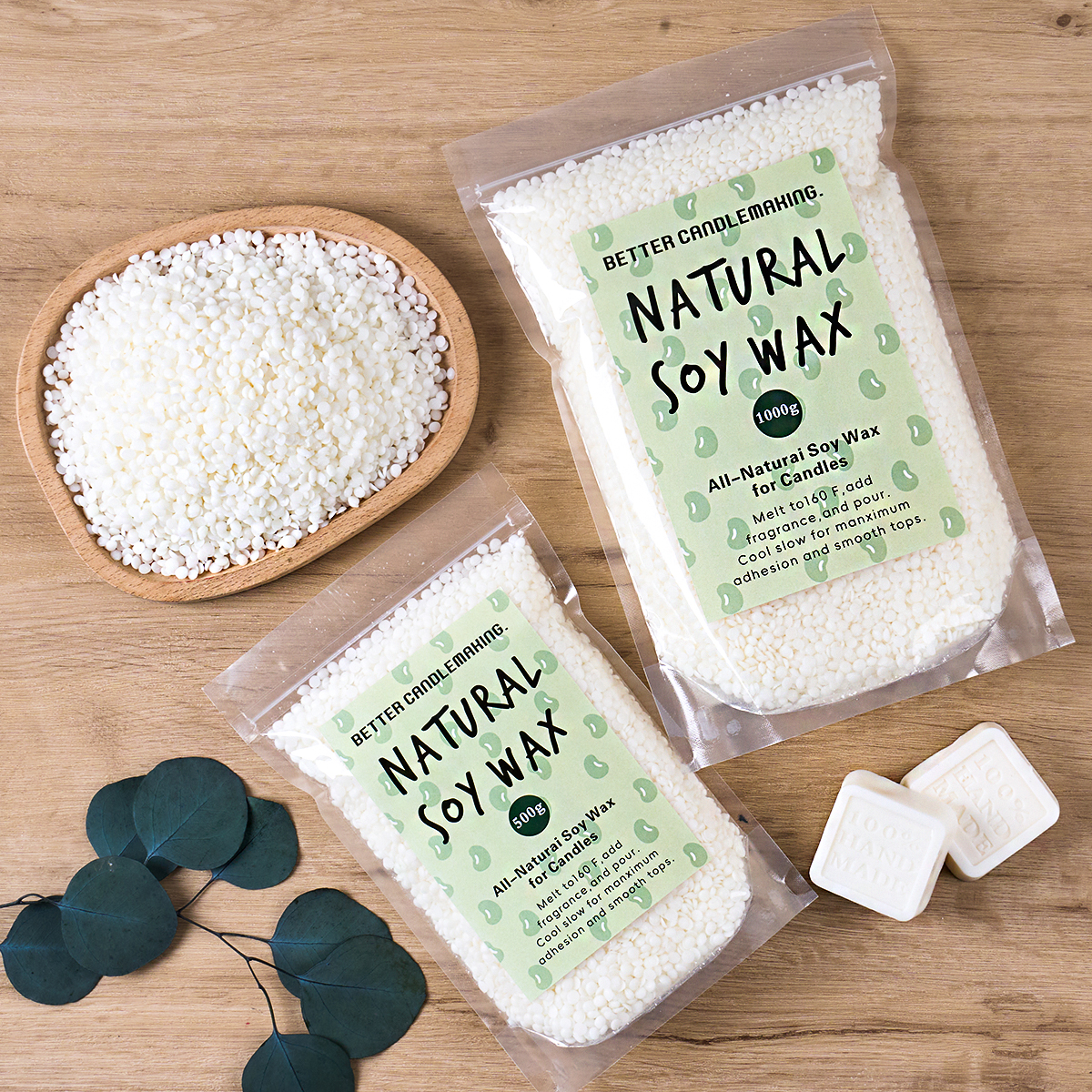 500g/1000g Natural Soy Wax DIY - Candle Making Soy Wax avaliação e preço
