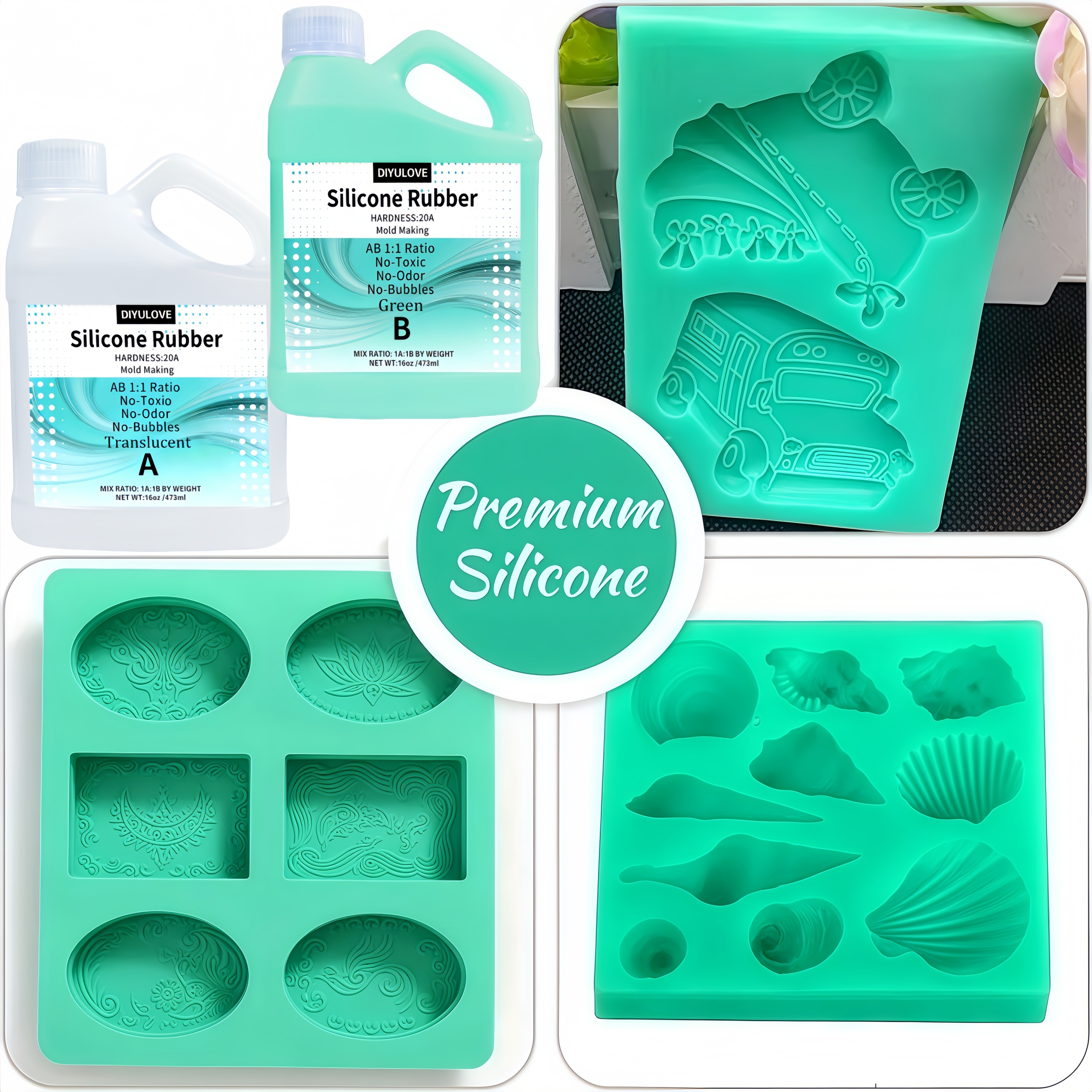 Super Elastic 15A Liquid Silic - Candle Making Kits avaliação e preço