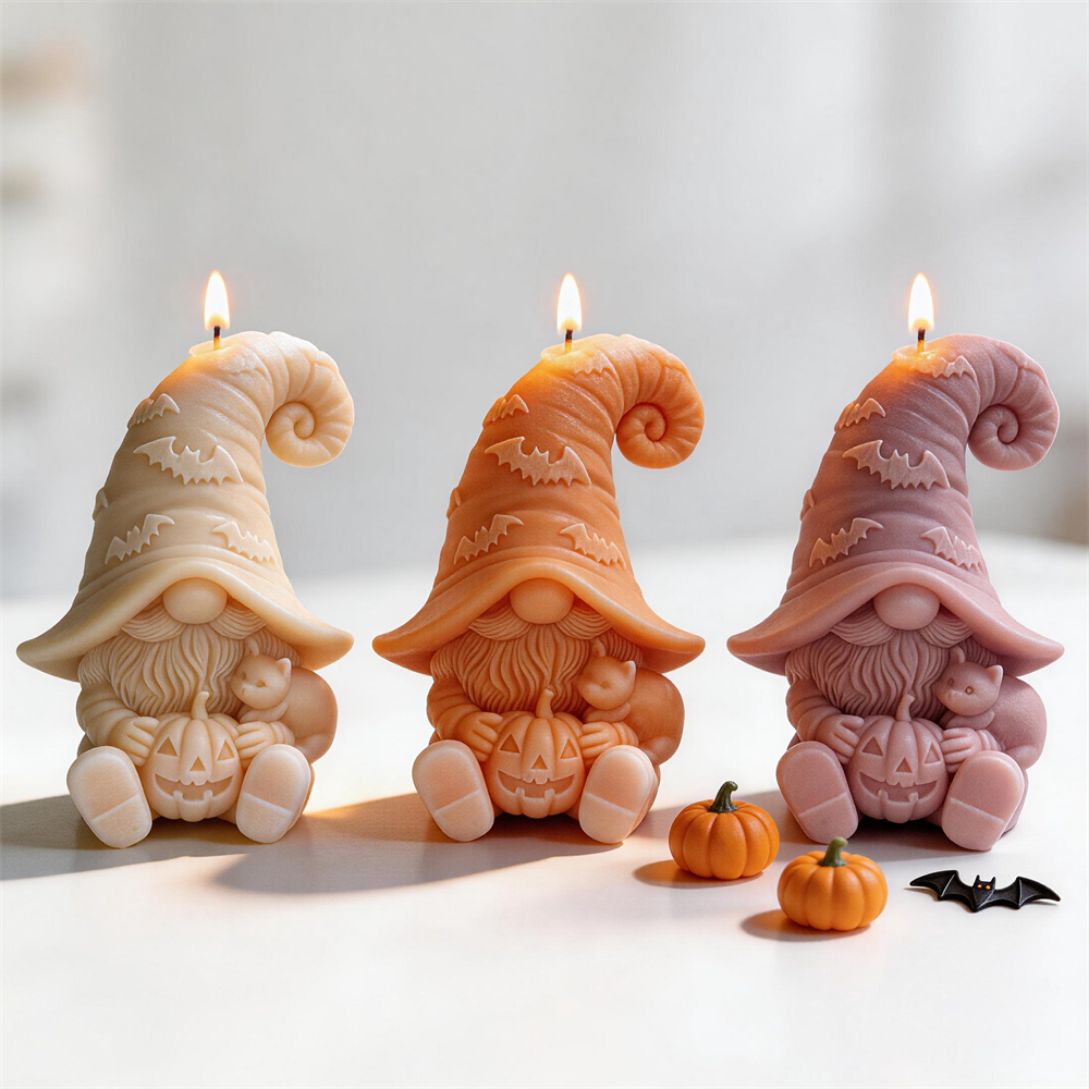 Halloween Gnome Silicone Mold  - Candle Making Soy Wax avaliação e preço