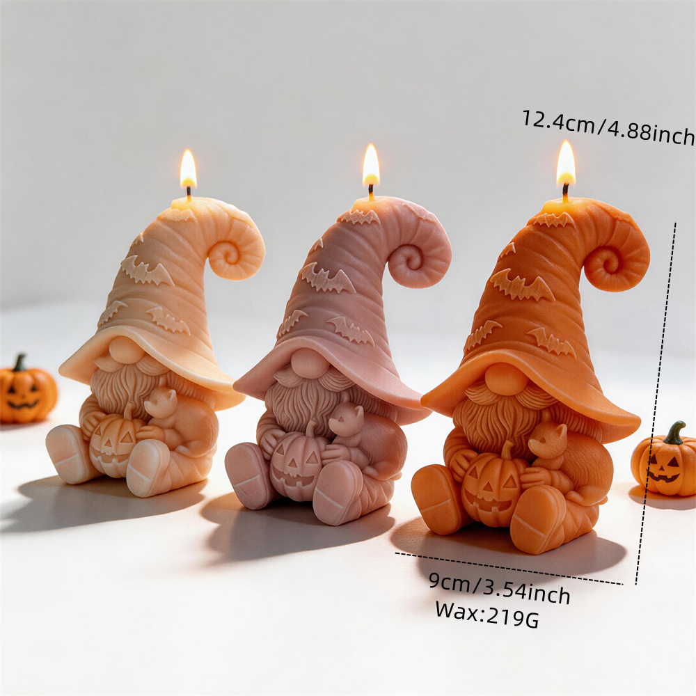 Halloween Gnome Silicone Mold  - Candle Making Soy Wax avaliação e preço
