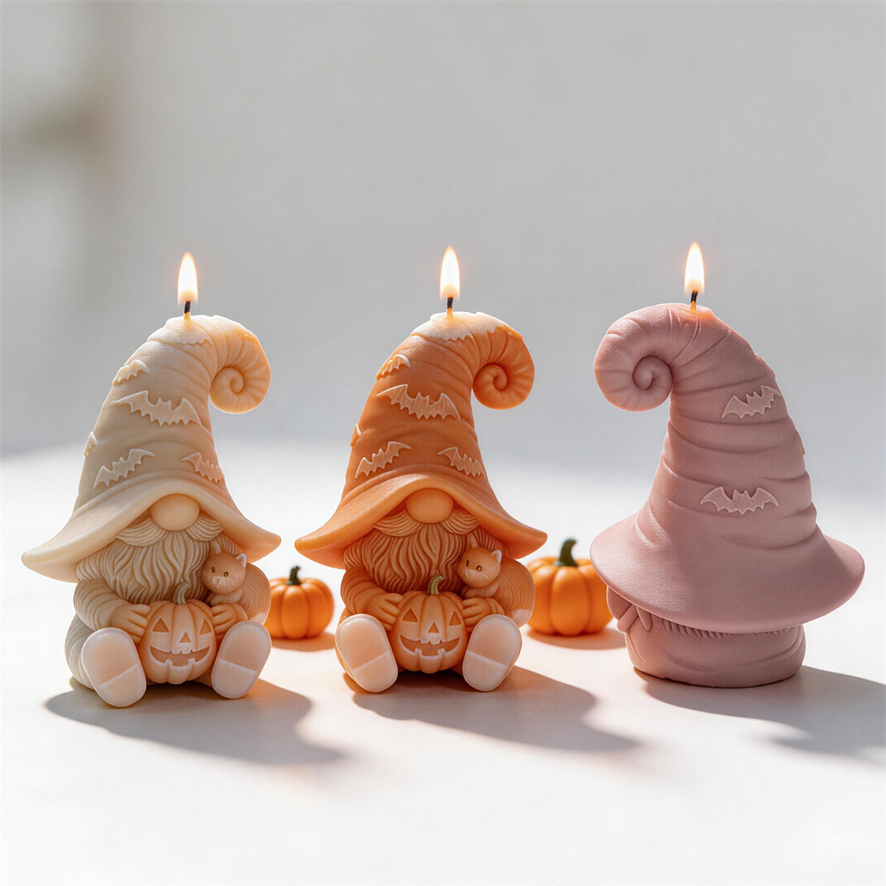 Halloween Gnome Silicone Mold  - Candle Making Soy Wax avaliação e preço