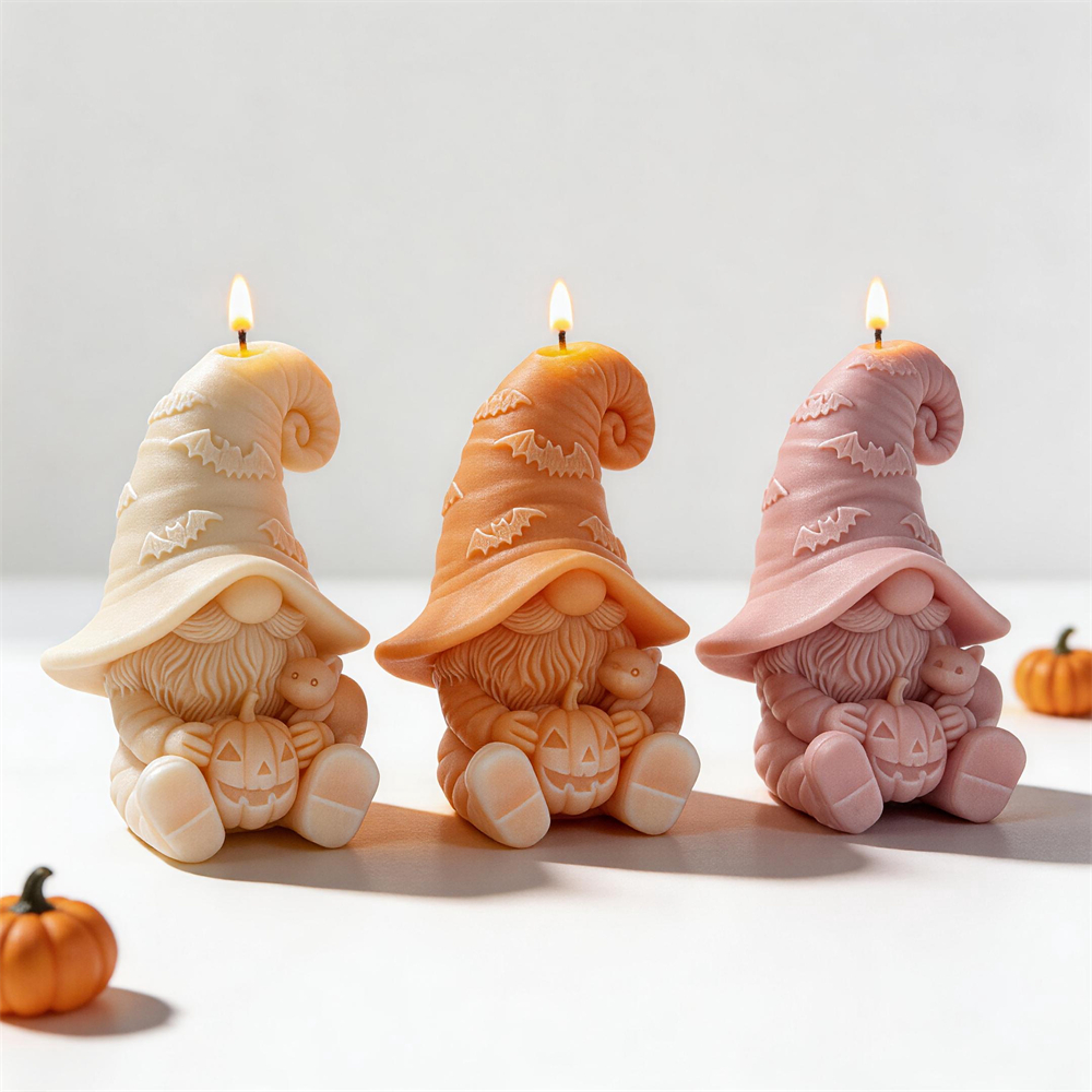 Halloween Gnome Silicone Mold  - Candle Making Soy Wax avaliação e preço