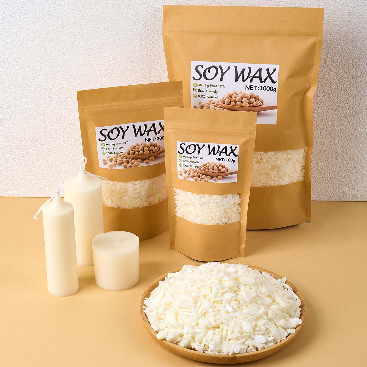 1 Pounds Pure White Soy Wax Fo - Candle Making Soy Wax avaliação e preço