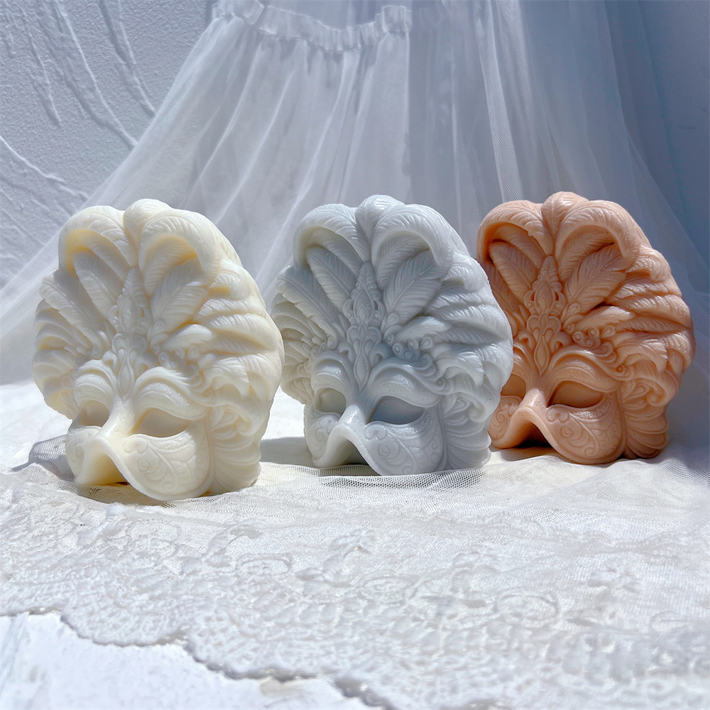 Mardi Gras Masks Candle Silico - Candle Making Soy Wax avaliação e preço