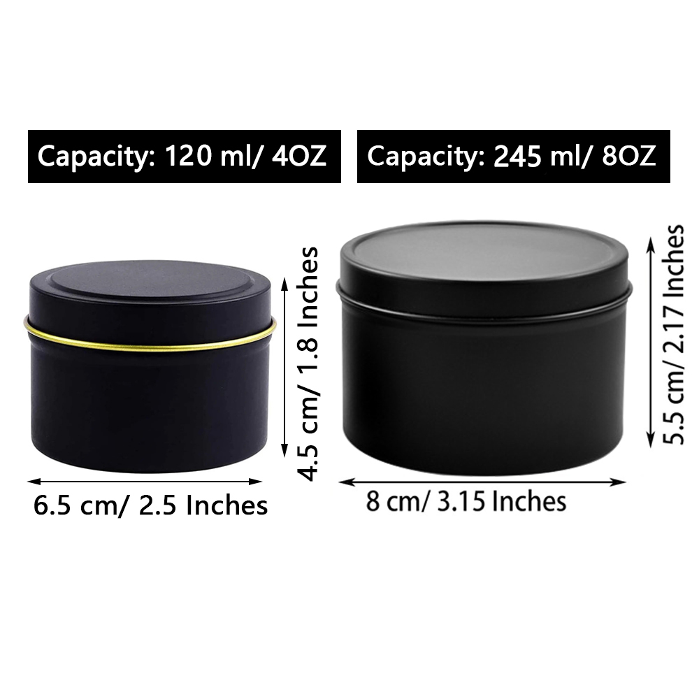 4oz/ 8oz Candle tins with lids - Candle Making Jars Wholesale avaliação e preço