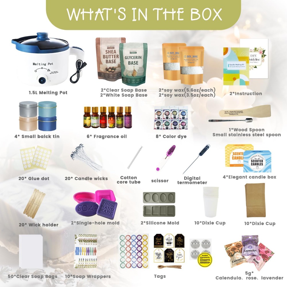 2-in-1 Candle & Soap Making Ki - Candle Making Kits avaliação e preço