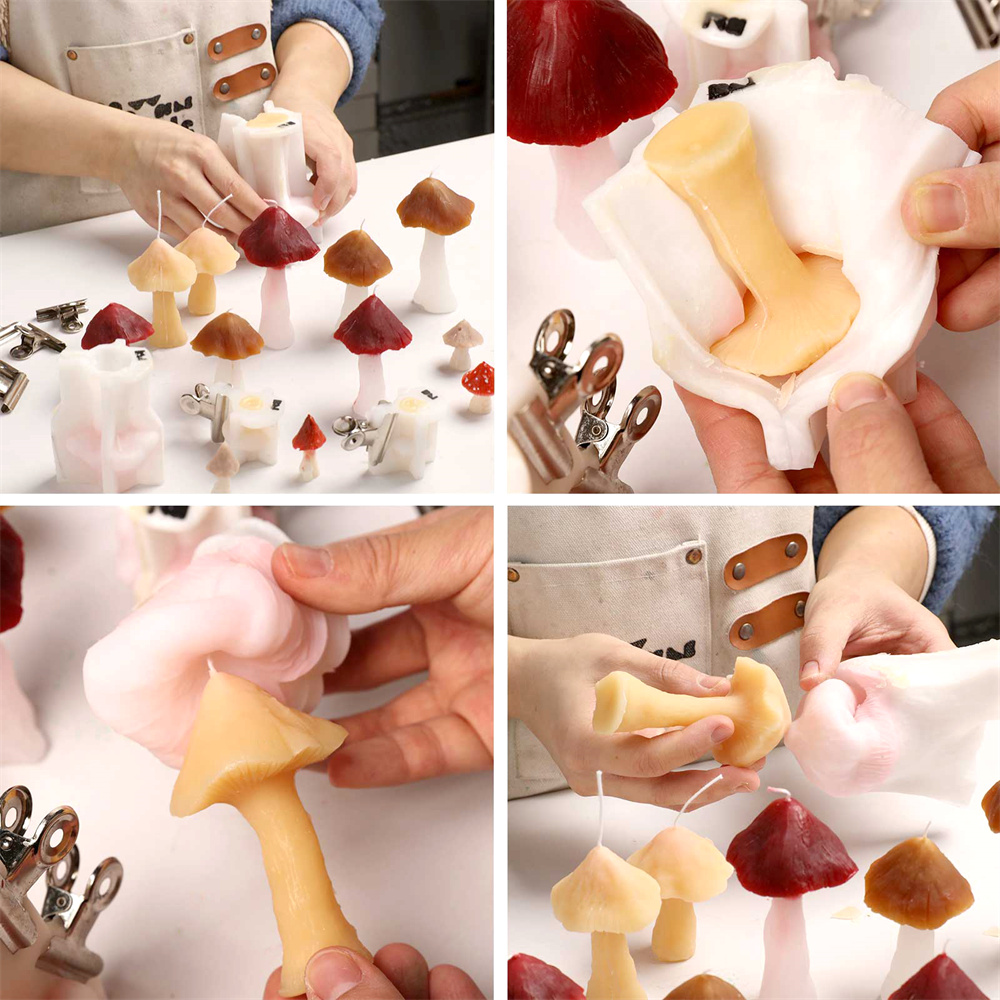 Mushroom Silicone Molds for Ca - Candle Making Soy Wax avaliação e preço