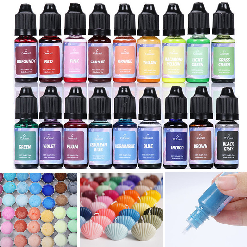 24 Colors Resin Pigments Candl - Candle Dye Chip avaliação e preço
