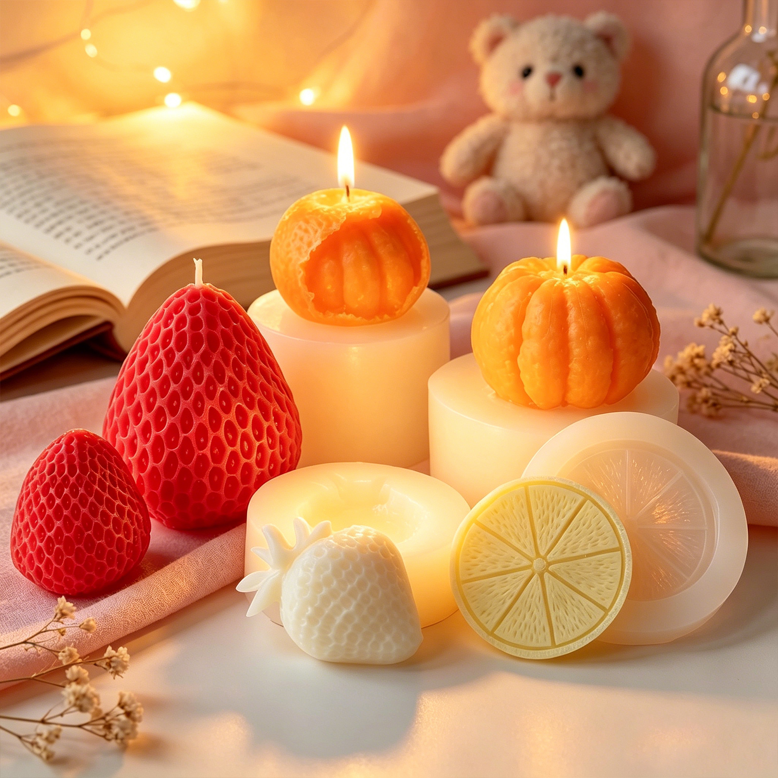 Fruit modeling silicone candle - Candle Making Soy Wax avaliação e preço