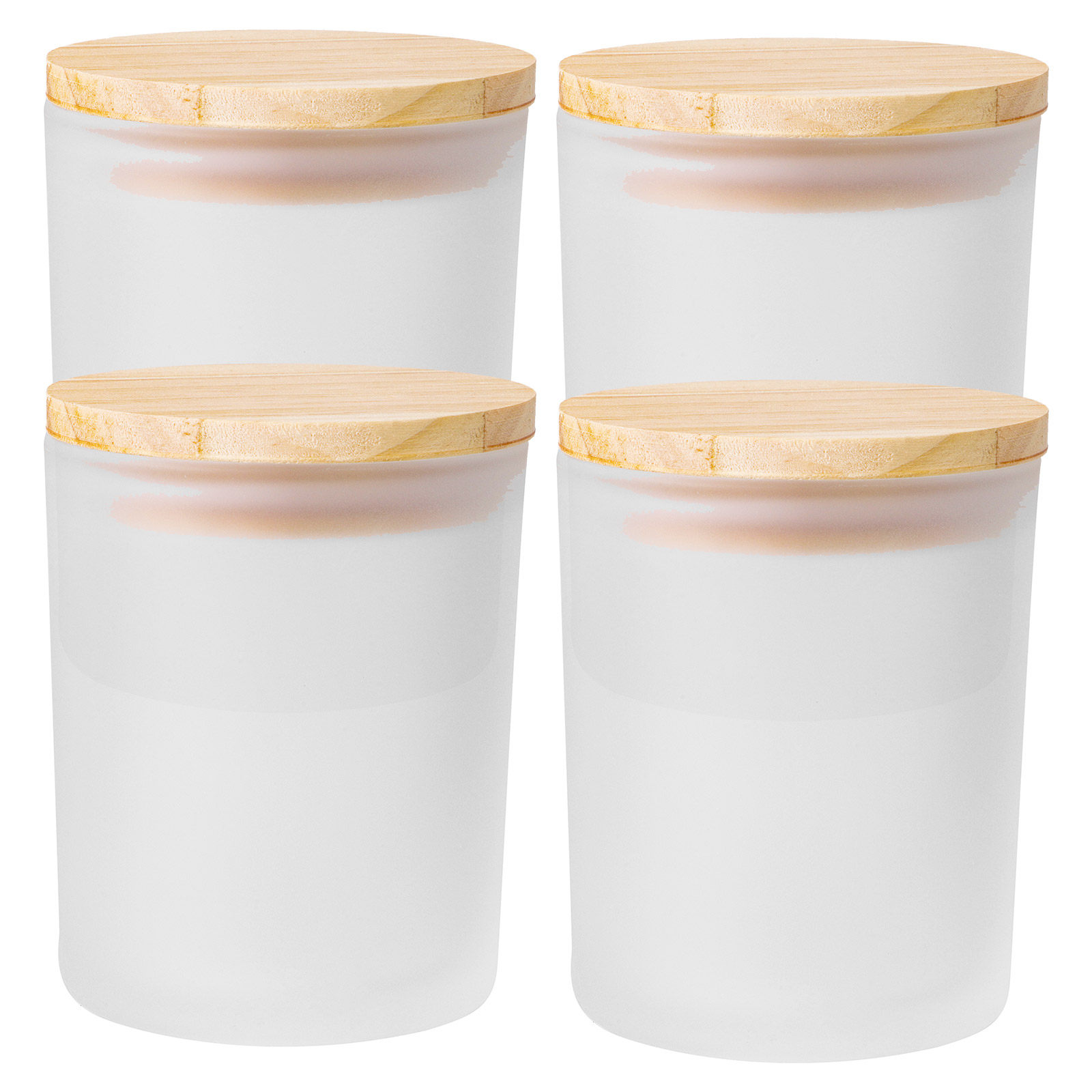 4Pcs Frosted Cups with Lids Gl - Candle Making Jars Wholesale avaliação e preço