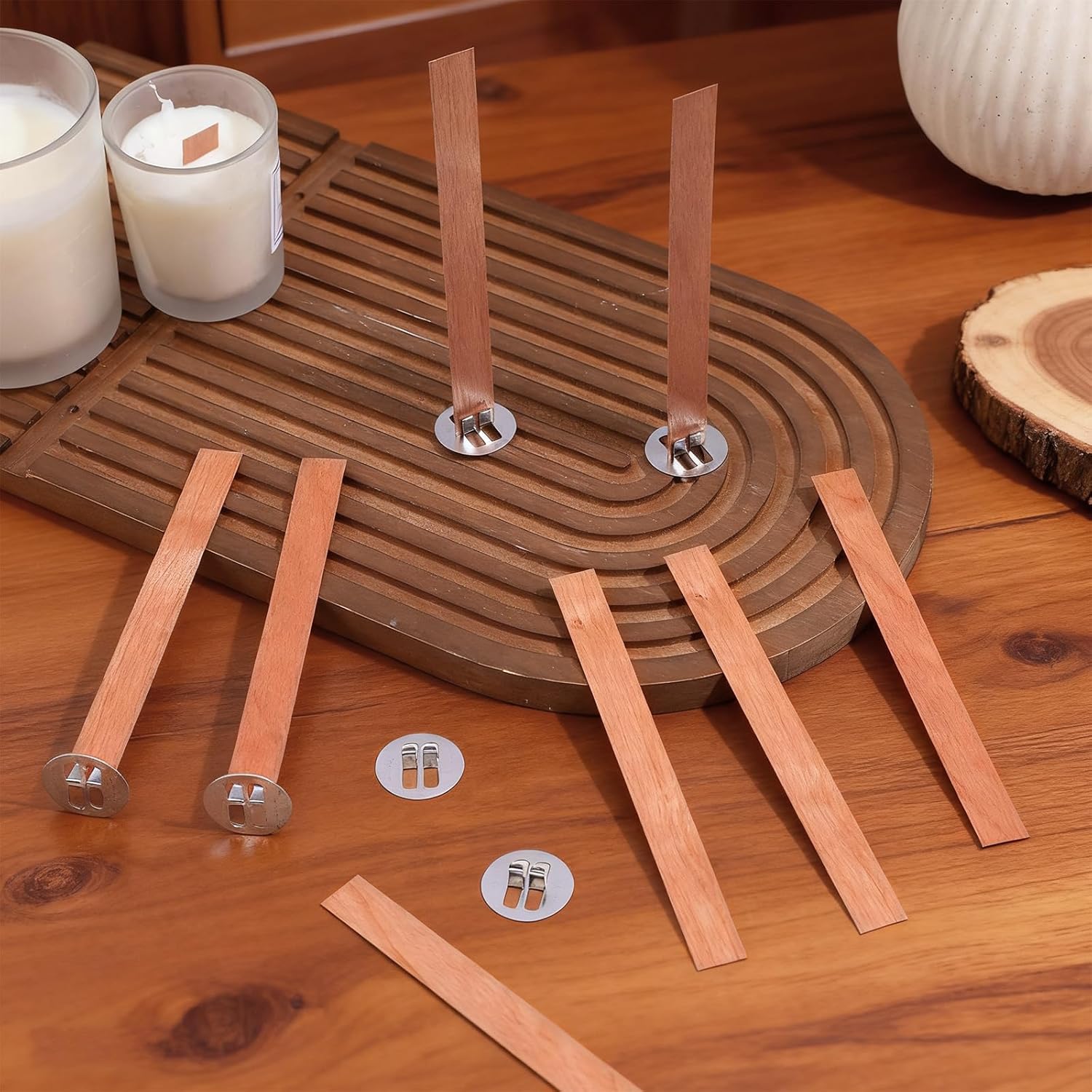 60Pcs Wood Wicks for Candles M - Candle Making Jars Wholesale avaliação e preço