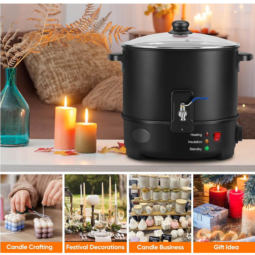 6L Small  Wax Melter Paraffin  - Candle Making Kits avaliação e preço