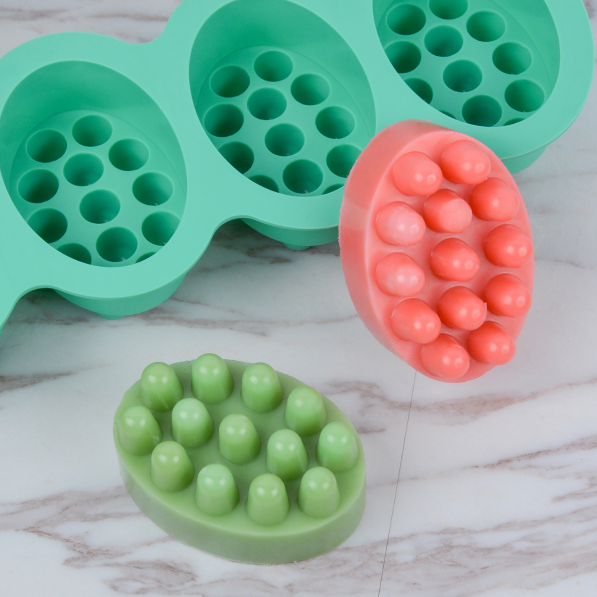 4 Hole Oval Massage Soap Silic - Candle Making Kits avaliação e preço